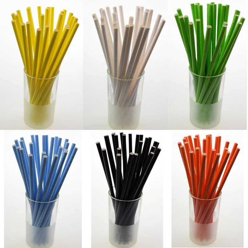 

50pcs/lot Pure Paper Drinking Straws birthday wedding decoration Baby Shower Bridal Disposable Drinking Straws