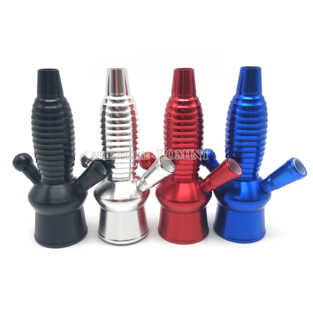 Cheap LOMINT Hookah Stem Aluminum Alloy shisha Water Pipe for Wine Champagne Beer Glass Bottle DIY Chicha Narguile Accessories