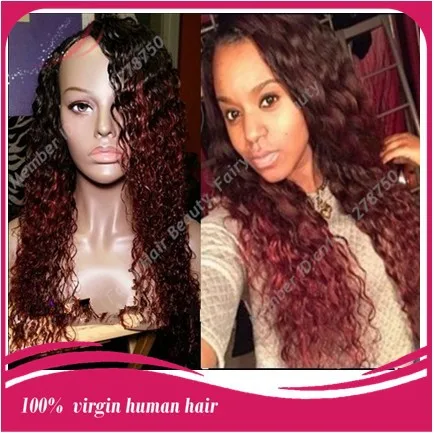 Top Grade7a Quality 1b 99j Virgin Peruvian Hair Wet Wavy Burgundy