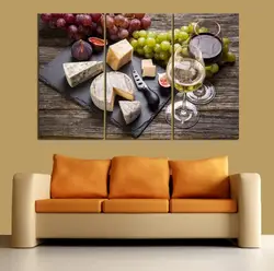 Сыр белое вино без рамы еда печати постеры для оформления дома и репродукции, настенное искусство холст картины настенные панно