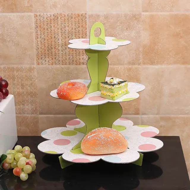 3 Tiers Diy Paper Cupcake Stand Dessert Candy Storage Holder 3 Tiers Diy Paper Cupcake Stand Dessert Candy Storage Holder Birthday Wedding Party Cake Display Catering