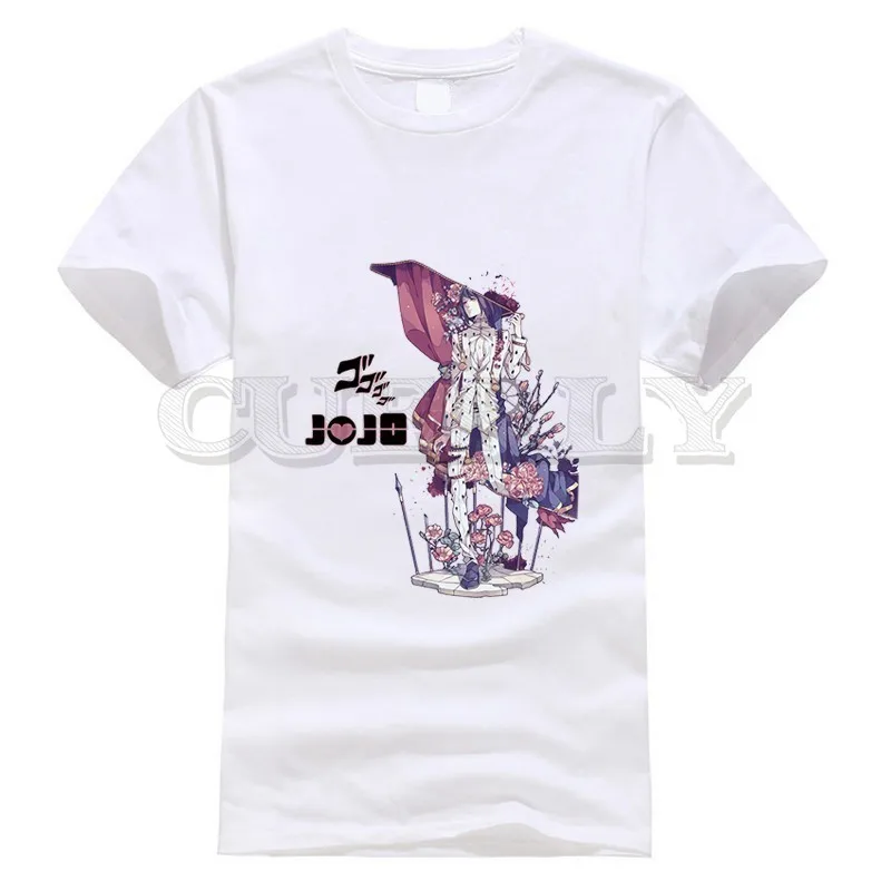 

2019 New T-shirt Print Jojo Bizarre Adventure Thsirt Cool Japan Anime Cartoon Fashion Summer Dress Men Tee Funny T Shirt