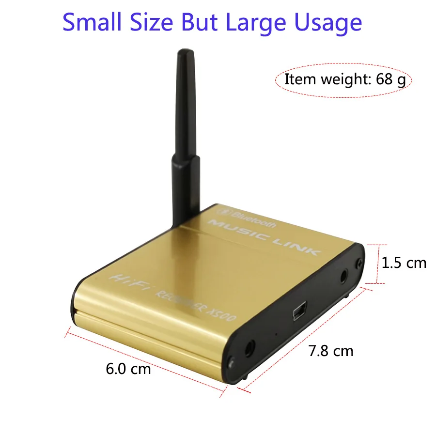 Hifi Wireless Audio Adapter Bluetooth Lossless Stereo Audio Music Receiver With 3.5mm to RCA Audio Cable for phone tablet PC