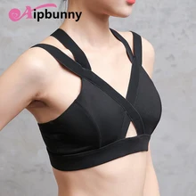 AipBunny Регулируемый Bretelle Push Up Shake-prots бюстгальтер для тренировок для женщин фитнес девушек Йога обрезанный Топ Бюстгальтер для бега