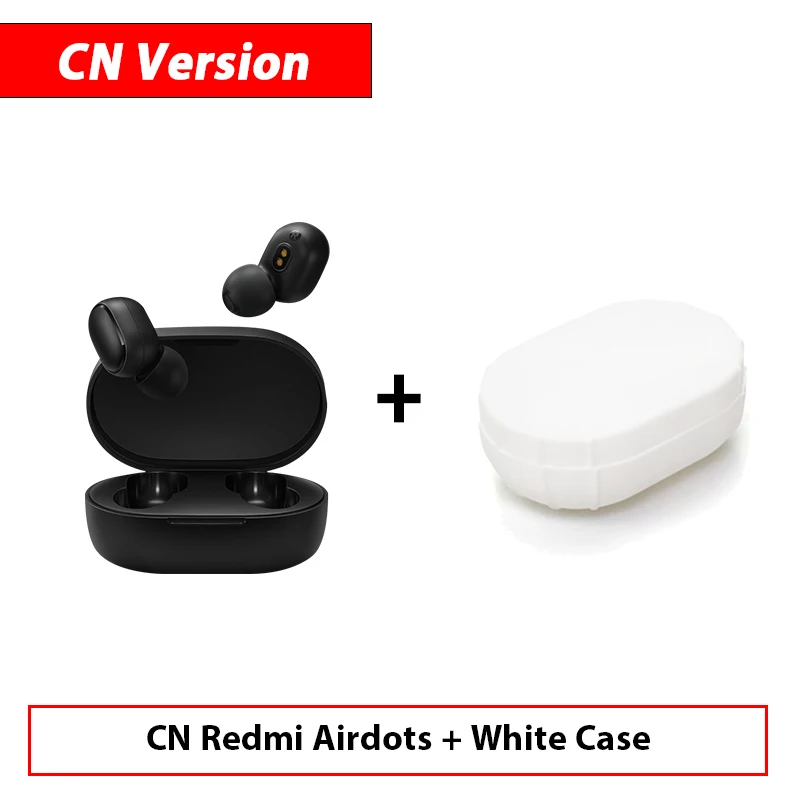 Xiaomi Redmi Airdots TWS Bluetooth наушники стерео бас Bluetooth 5,0 Eeadphones с микрофоном свободные Наушники управление AI - Цвет: Add White Case