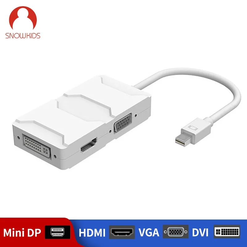 

Snowkids VGA Switch Splitter Mini DP to HDMI VGA DVI-I24+5 Ports for Macbook HP Dell Chromebook Ports Expansion for Surface