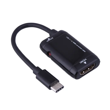 

Universal USB3.1 Type C (MHL) To HDMI Adapter Cable 1080P Male To Female HDMI Converter for MHL Function Phones