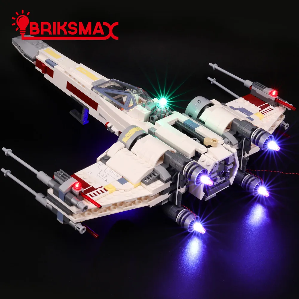 BriksMax светильник ing Kit для звездных войн X-Wing звездные истребители строительные блоки светильник набор совместим с 75218 не включает модель