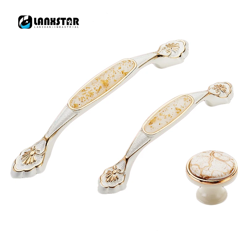 European Style Hardware Handles Luxurious Wardrobe Drawer