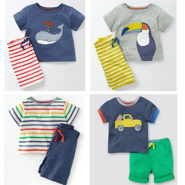 New 2018 Brand Quality 100 Cotton Baby Boys Clothing Sets Summer