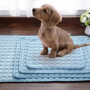 

Adeeing Cold Felt Dog Mat Summer Dog Nest Pet Ice Silk Mat Cat Cool Pad Soft and Comfortable for Your Pets