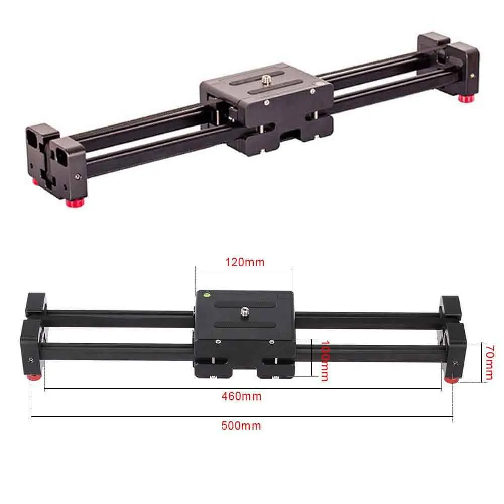 40cm/50cm Camera Video Slider Double Distance Track Dolly Rail System Stabilizer for Canon Nikon Sony DSLR Photography Studio