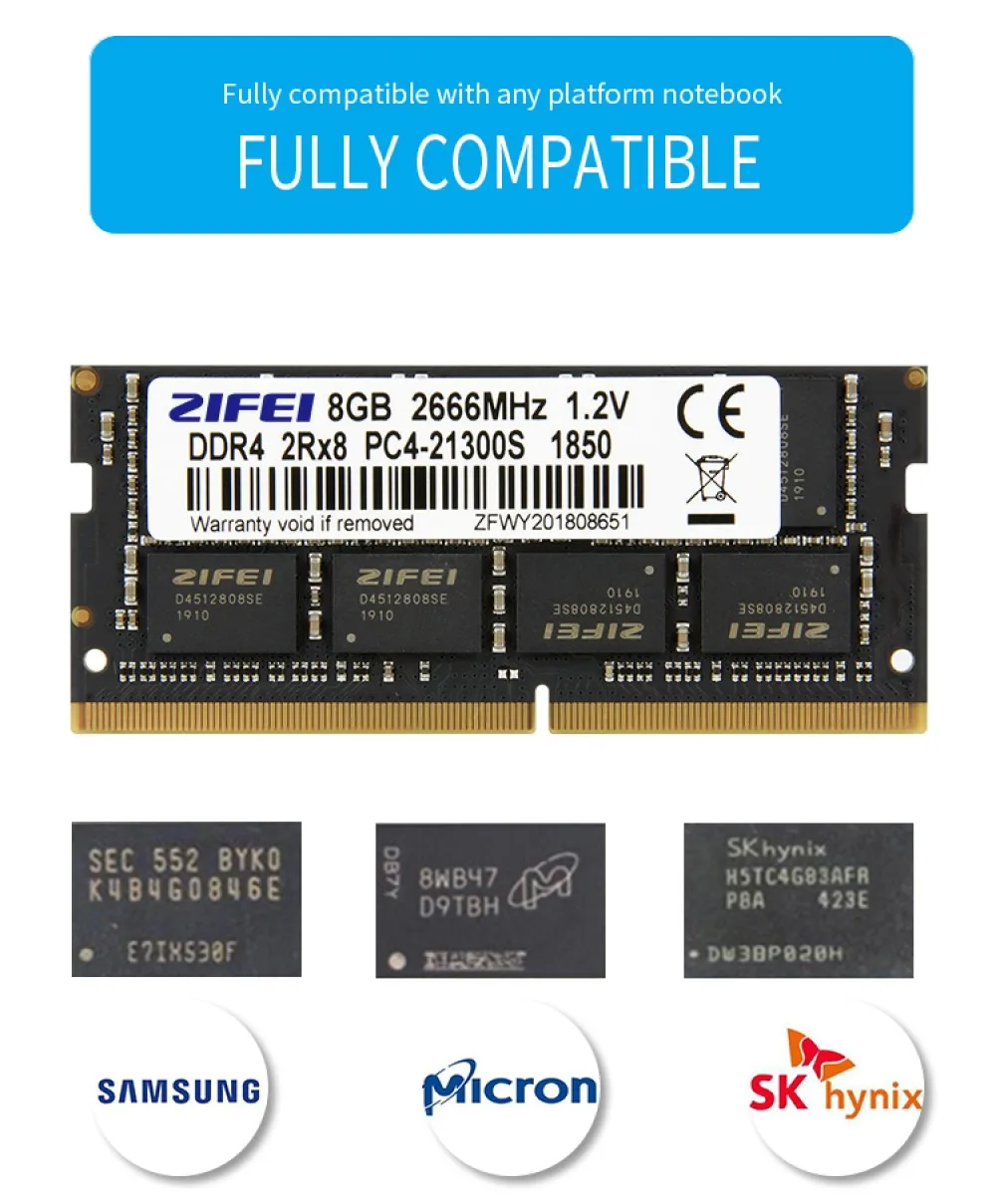 ZIFEI DDR4 8 ГБ 4 ГБ 16 ГБ 2133 2400 МГц so dimm SD ram ноутбук Память ram
