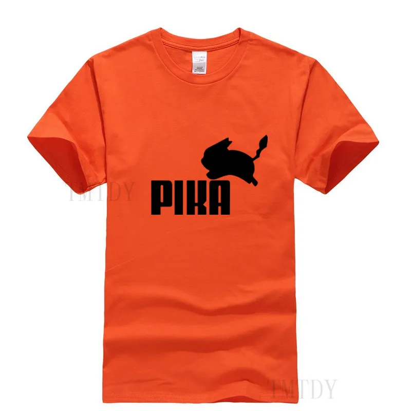 Модная красивая Футболка с покемонами аниме Pika Для мужчин футболки Пикачу