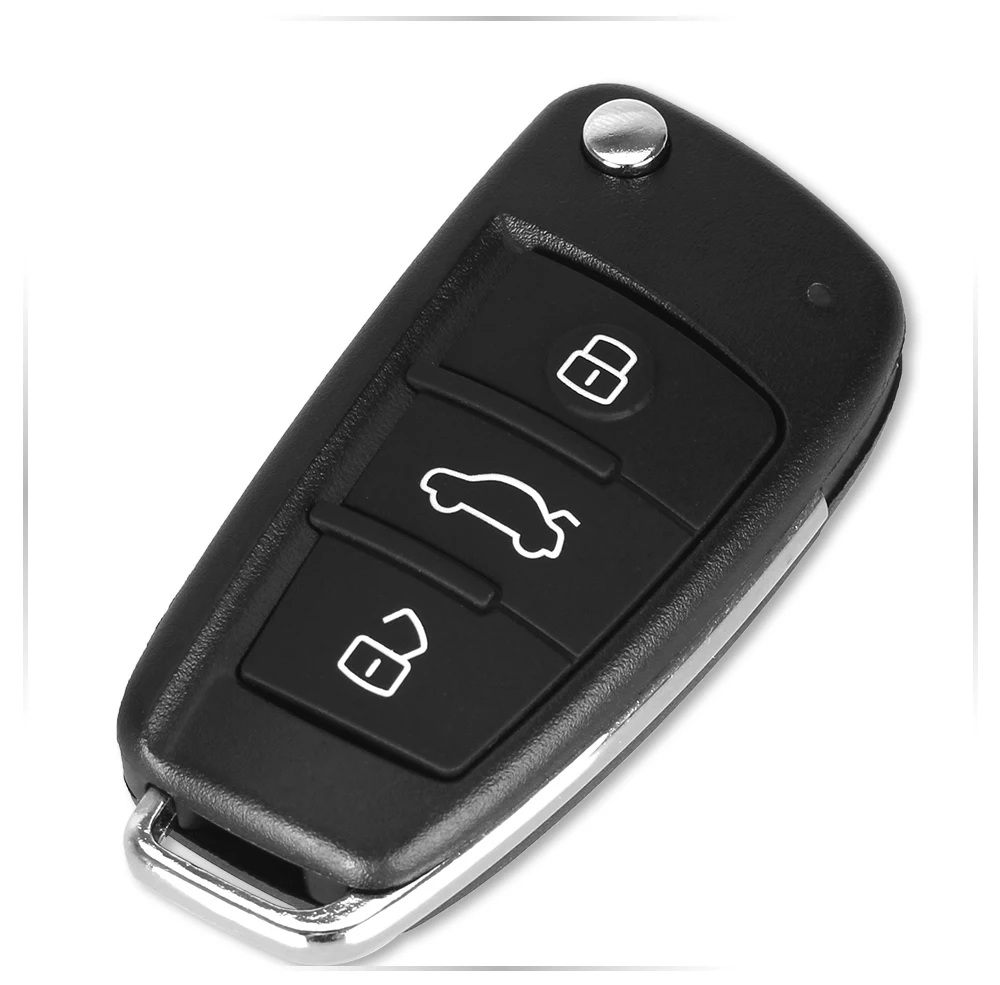 Замена KEYYOU Складной флип дистанционного ключа автомобиля оболочки чехол 3 кнопки чехол для AUDI без лезвия