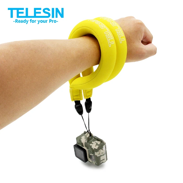 TELESIN 2 pcs Floating Wrist Strap Camera Float Hand Strap for Gopro Hero 5 4 3