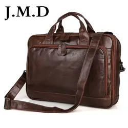 J.M.D Классический 100% натуральная кожа мужская сумка через плечо Сумка Бизнес Портфель ручная сумка для ноутбука 7005