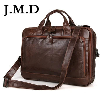 

J.M.D Classic 100% Genuine Leather Men's Shoulder Bag Messenger Bag Business Briefcase Hand bag Laptop Bag 7005