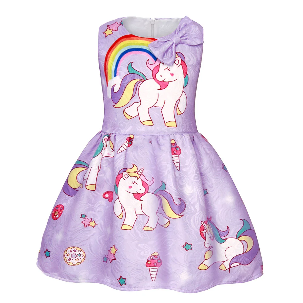 

AmzBarley kids dresses Girls unicorn costume Sleeveless princess Dress Up Bow-knot Party Outfit clothes tutu dress for girls