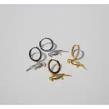 Серьги из стерлингового серебра 925 пробы, модный дизайн, циркониевые серьги в виде животных, птиц, короткий параграф, серьги в виде капель, Женское кольцо, индивидуальное Трендовое ювелирное изделие для ушей