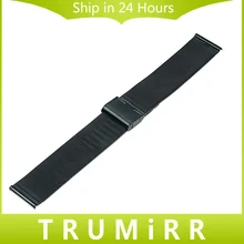 20mm milanese tiempo reloj redondo 20mm bradley correa para pebble smart watch correa de banda de acero inoxidable pulsera de la correa + herramienta