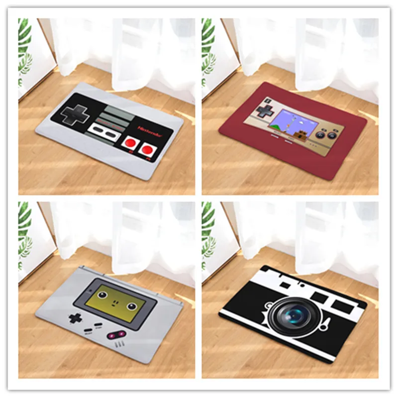 Retro Entrance Mat Waterproof Anti-Slip Doormat Game Play Camera
Printed Carpets Bedroom Rugs Decorative Stair Mats Home Decor