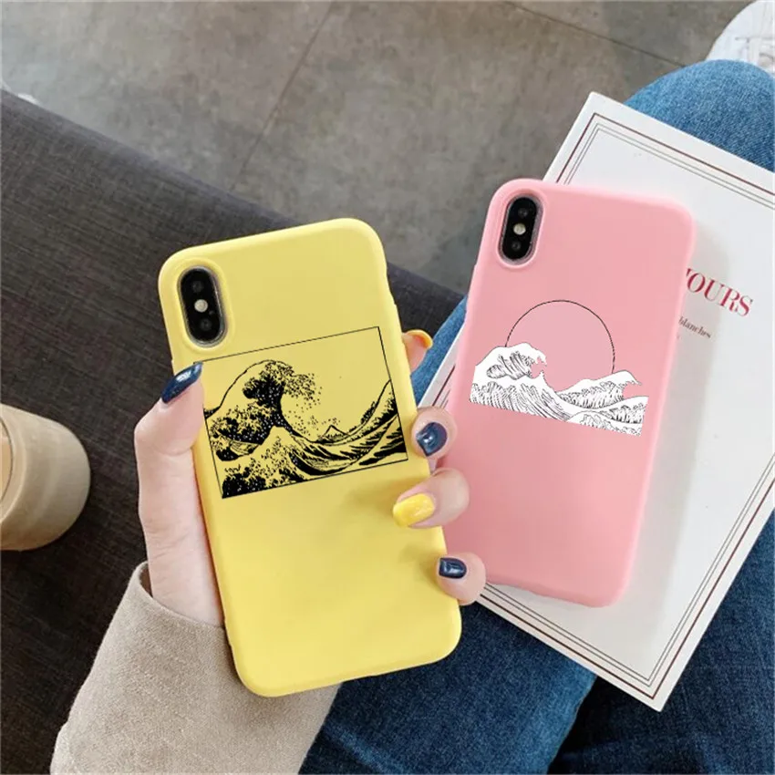 Чехол для телефона Great Wave Kanagawa Night iPhone X 7 Plus XS 10 силиконовый чехол 6S 8 6 Max|Бамперы| |