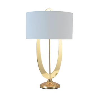 

new item modern table lamp white fabric shade table lights AC110V 220V living room bedroom lighting