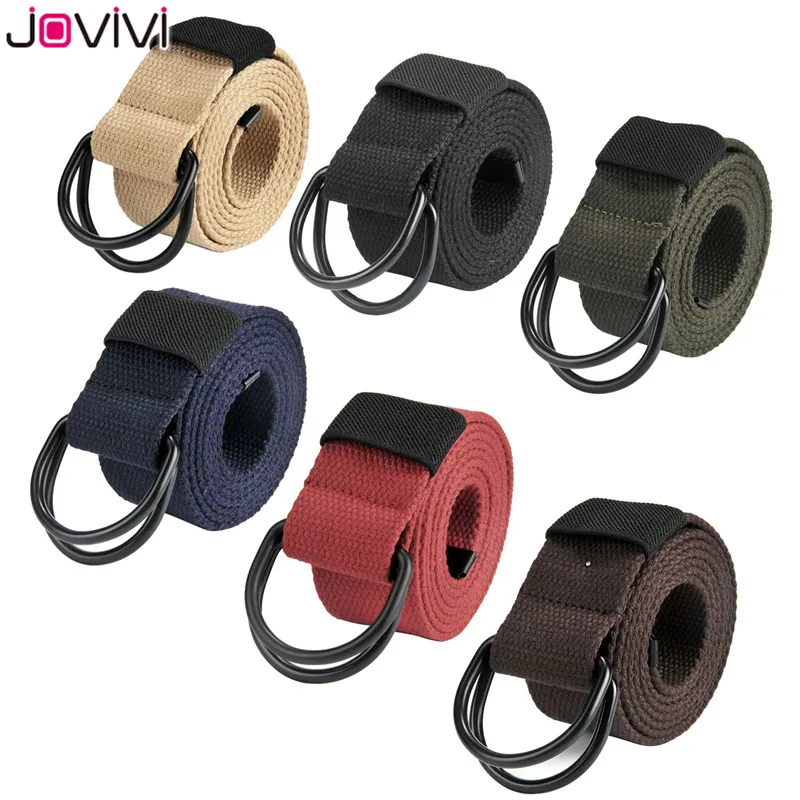 Мужской парусиновый ремень Jovivi 1 шт. с двойным d образным кольцом повседневный в