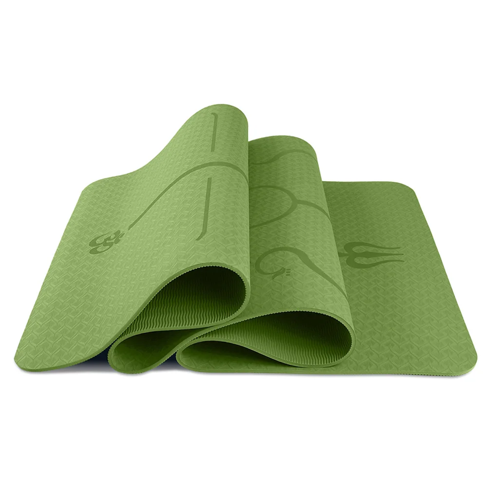 1830*610*6mm TPE Yoga Mat With Position Line Non Slip Carpet Mat For Beginner Environmental Fitness Gymnastics Yoga Mats