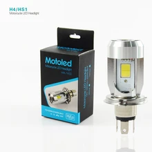 H4 светодиодные фары hs1 led moto rbike лампы h4/BA20D led moto rcycle moto света высокой низкой 20 Вт COB 12 В 6500 К 2500 К moto велосипед Глава лампы