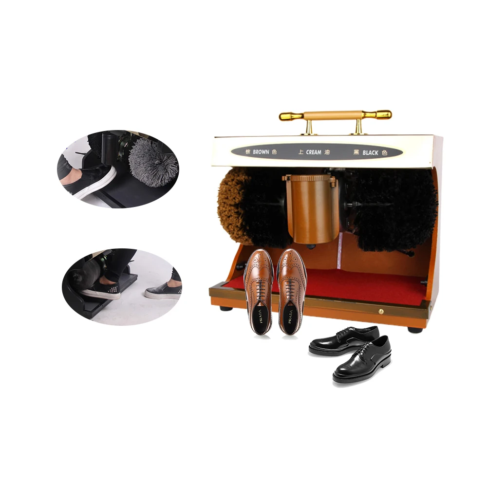 Yuewo Automatic Shoe Polish Machine,electric Plug Shoes Polish And Shine Machine With 2 Brushes