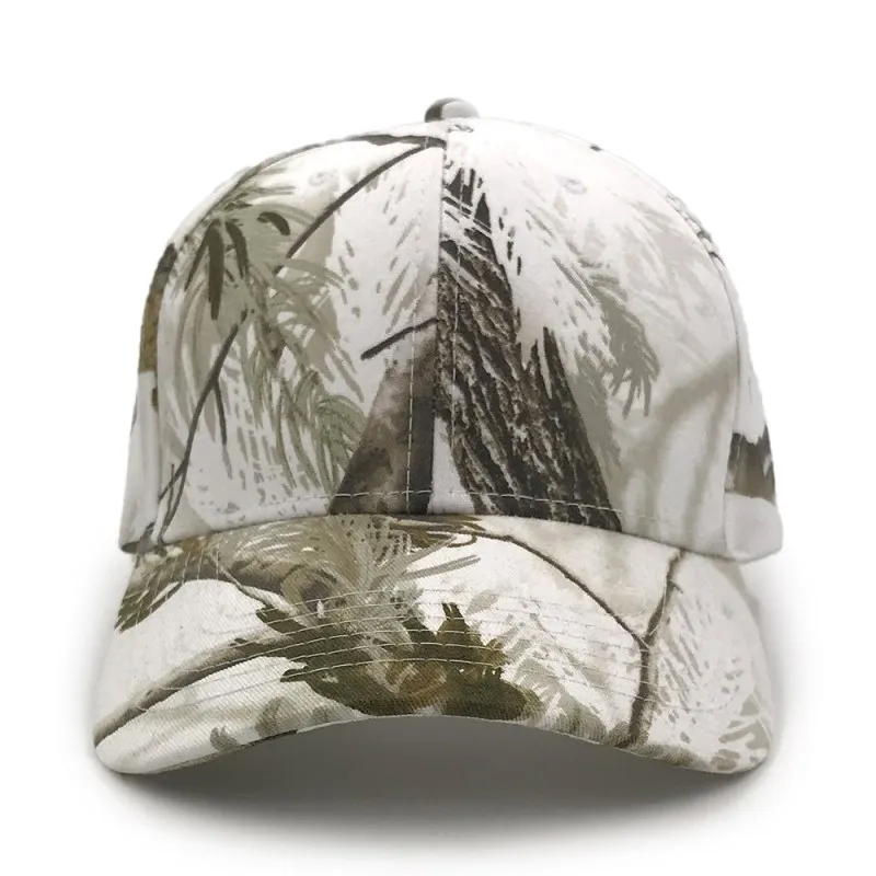 Forest Bionic Real Tree Camouflage Baseball Cap Women's Men's Snapback Snow White Cap Summer Fall Hats For Men Army Cap (5)_
