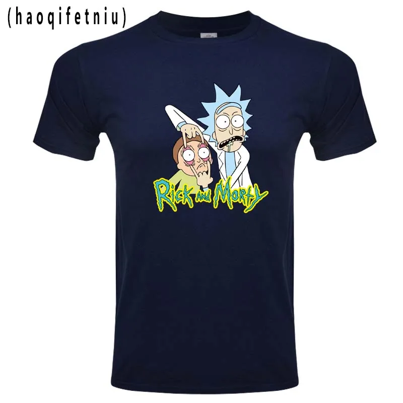 

Summer 100% cotton Rick And Morty T Shirts Men Chicken Brothers Man T-shirts Sitcoms Short Sleeve O Neck Cotton Shirts