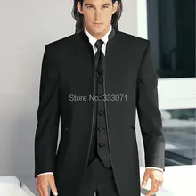 На заказ для портного горячий Жених Смокинги Белый Черный Лучший человек Жених мужские свадебные костюмы Жених куртка+ брюки+ галстук+ жилет