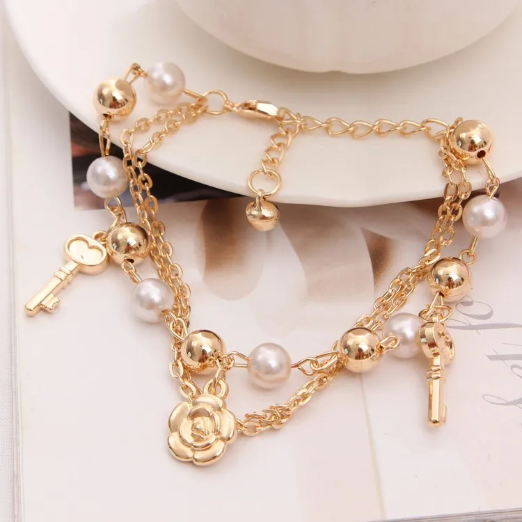 Hesiod изысканный многослойный браслет с бабочками и бусинами, золотые браслеты для женщин, брендовые ювелирные изделия
