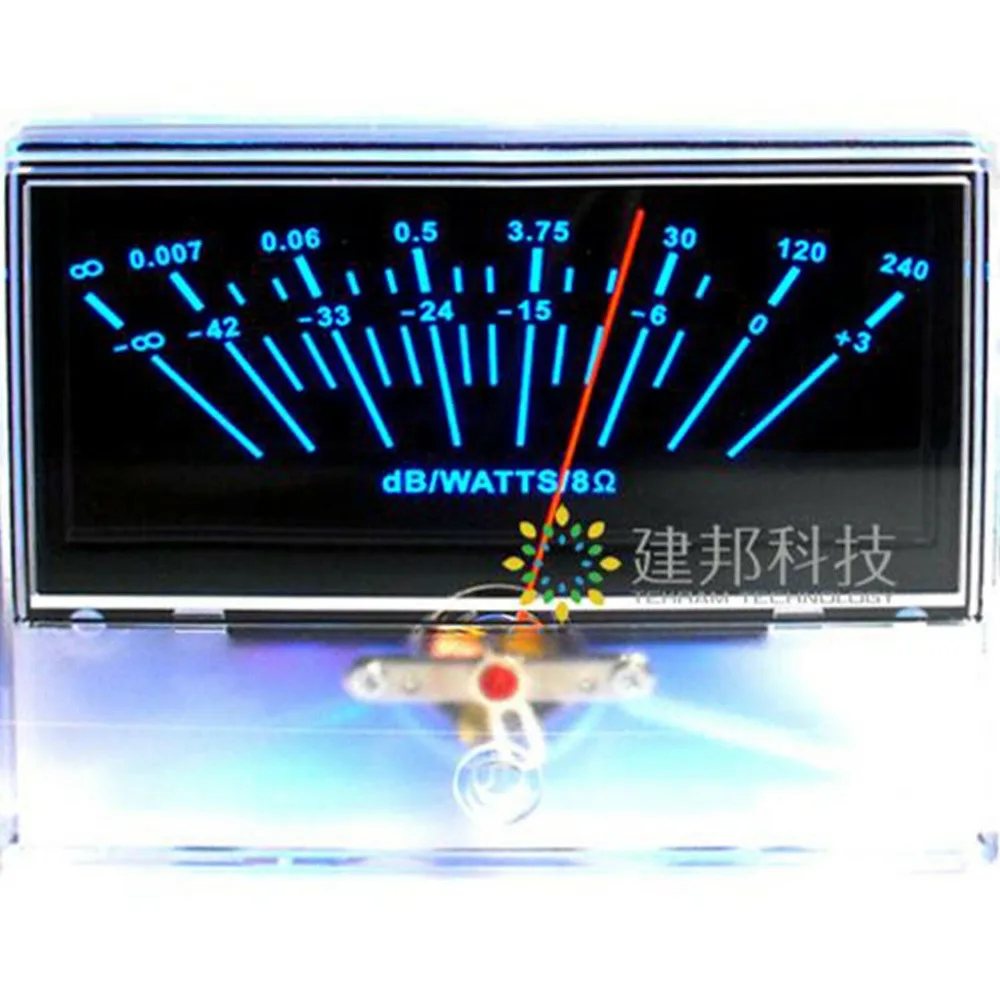 

P-97 High-precision Amplifier AMP Pre-stage VU Meter Head DB Peak Level Meter Sound Pressure Meter with Backlight