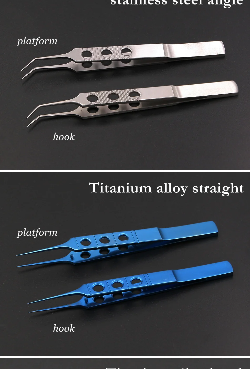 Хирургический инструмент 11 см из нержавеющей стали офтальмологические микрохирургические инструменты офтальмологические щипцы с крюковой платформой