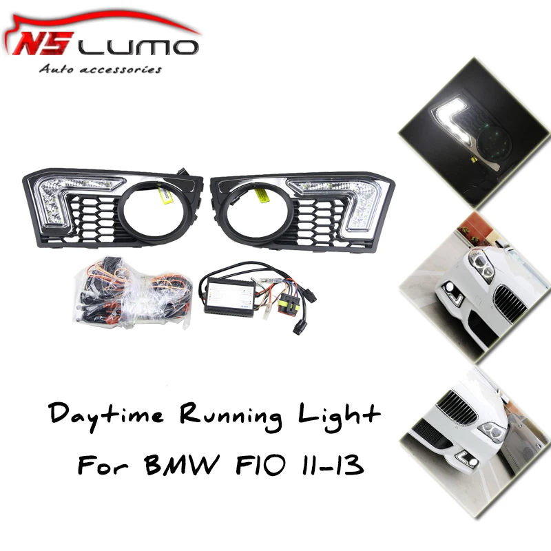 

1set LED Daytime Running Lights Function Driving DRL Fog Light for BMW F10 5 Series M-Tech Car DRL Driving Lamp Direct Fits