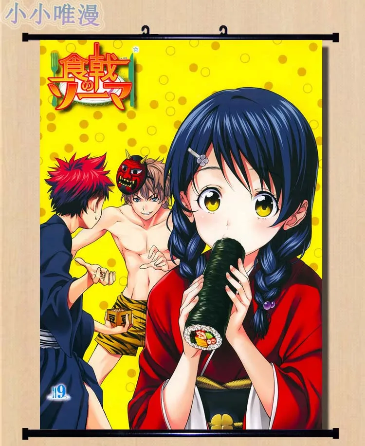 Японские декоративные картинки аниме Shokugeki no Soma Megumi Tadokoro & Rei Kawashima домашний декор