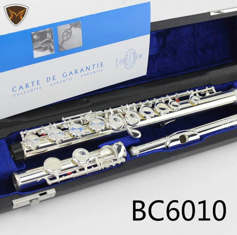 

Brand Buffet Crampon & Cie APARIS Silver Plated Flute Instrument Model BC6010 16 Holes Closed Designs C Key Flutes With Case