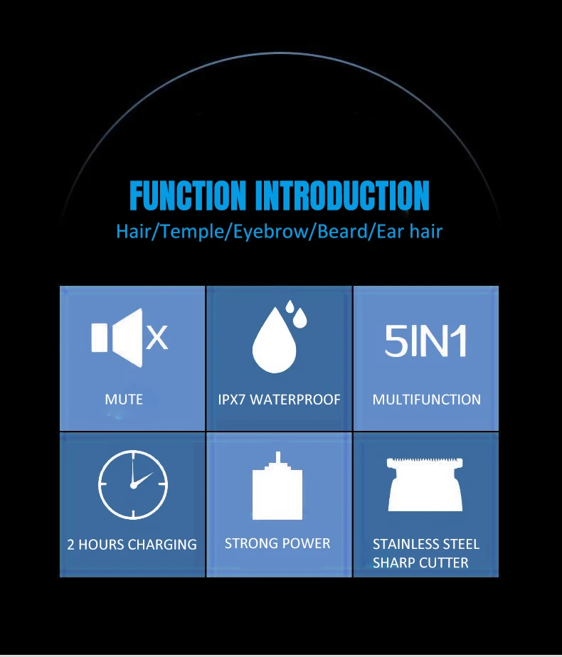 5 в 1 машинка для стрижки волос профессиональная машинка для стрижки волос Многофункциональный волосы храм бровей нос триммер борода резки