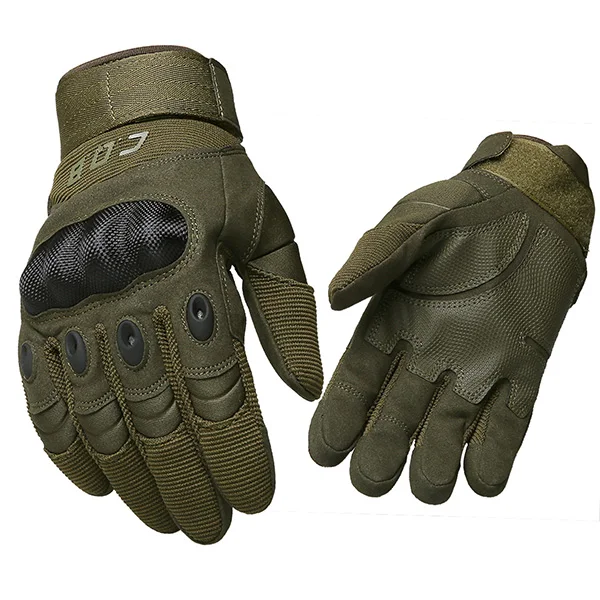 CQB бренд велосипедные перчатки Армия Тактические перчатки Luvas Taticas Мотоцикл перчатки спортивные Пеший Туризм Открытый Велоспорт Для мужчин Airsoft перчатки - Цвет: full finger green
