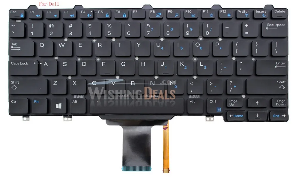 New for Dell Latitude E5250/5250 US backlit Keyboard black color no
