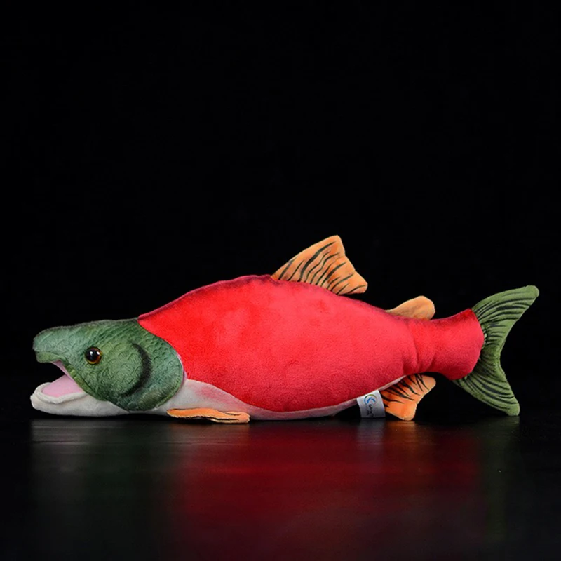 40 см длинная реальная жизнь Sockeye Лосося Мягкие игрушки Реалистичные морские