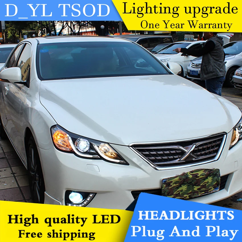 Автомобильные стайлинг фары для Toyota MARK X 2010 13 светодиодные Reiz головной свет