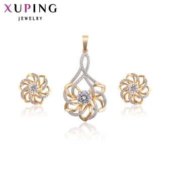 

Xuping Luxury Fashion Elegant Temperament Set for Girls Women Charm Popular Style Jewelry Sets Christmas Gift 64906