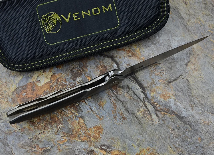 Складной Шарикоподшипниковый нож VENOM kevinjohn M390 ножи из титанового углеволокна для