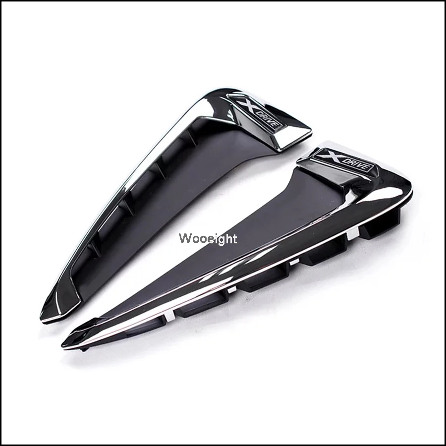 2Pcs Car Side Styling Air Flow Fender Trim Sticker Decoration ABS Intake Vent  Cover Fit For BMW X5 F15 2014-2018 Accessories (6)