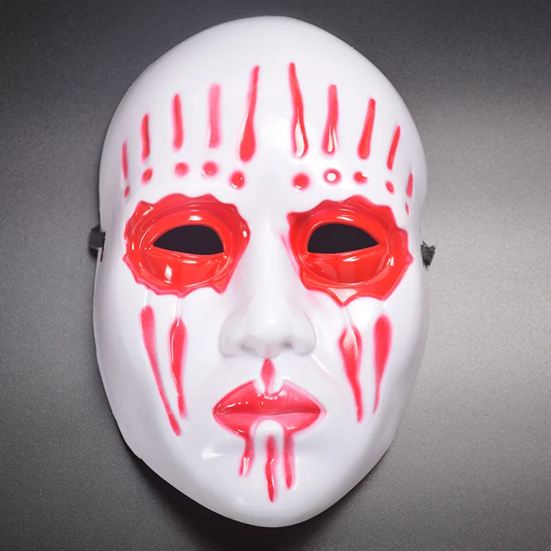 Хэллоуин Страшные Slipknot полное лицо ПВХ маска вечерние косплей платье Сценическое представление Маска Необычные взрослые Ужасы костюм реквизит - Цвет: red